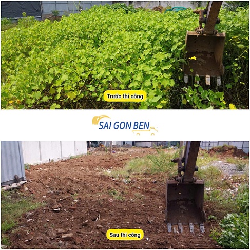 phát quang, dọn cỏ, san ủi mặt bằng với XE CƠ GIỚI